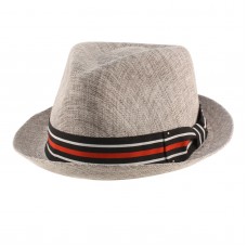 Hombre&apos;s Sharp Summer Lightweight Linen Derby Fedora Upturn Brim Hat  eb-64844365